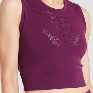 Athleta Ujjayi Crop Tank S/M Velvet Plum